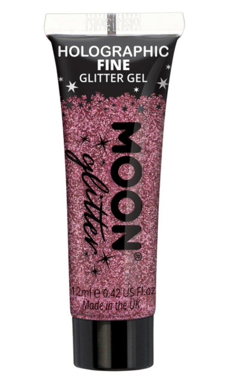 Gel à paillettes rose holographique