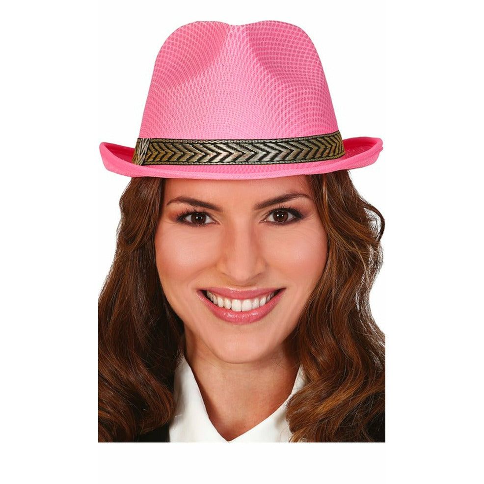 Sombrero de Gangster Rosa | Don Disfraz