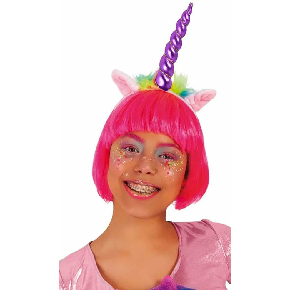 Diadema de Unicornio Mágico Violeta | Don Disfraz