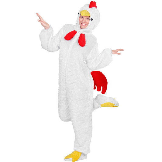 Déguisement Coq Blanc Peluche pour adulte