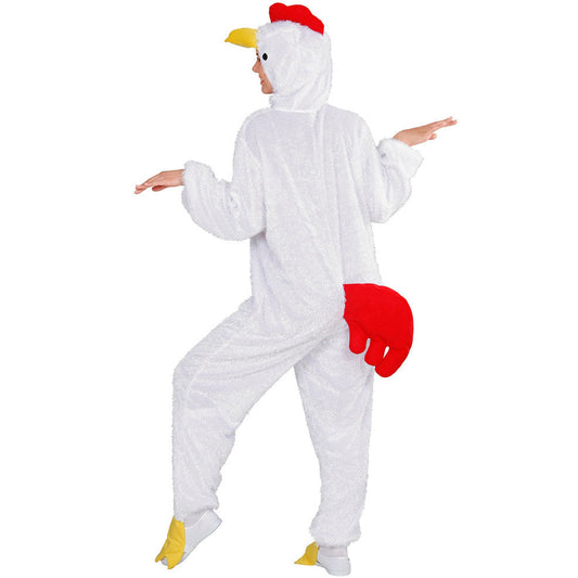 Déguisement Coq Blanc Peluche pour adulte