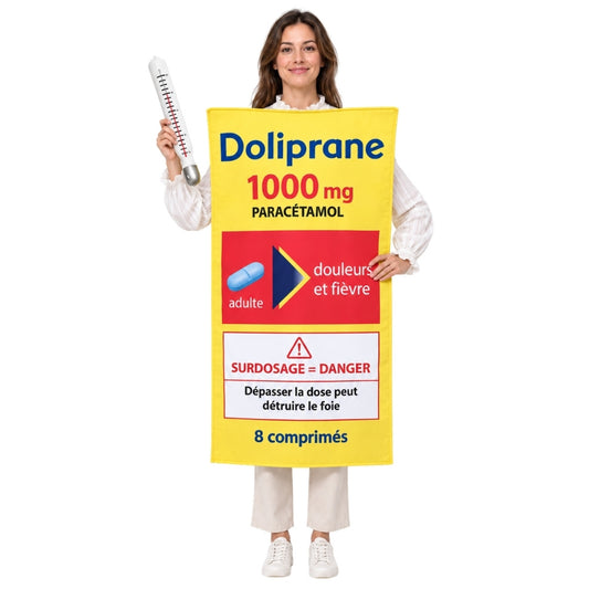 Déguisement de Doliprane Paracétamol pour adulte