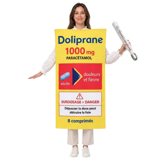 Déguisement de Doliprane Paracétamol pour adulte