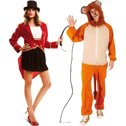 Déguisements de couple de Dompteur et Lion