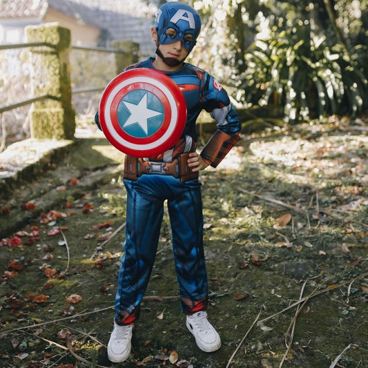 Déguisement Captain America™ Muscle Man pour enfant