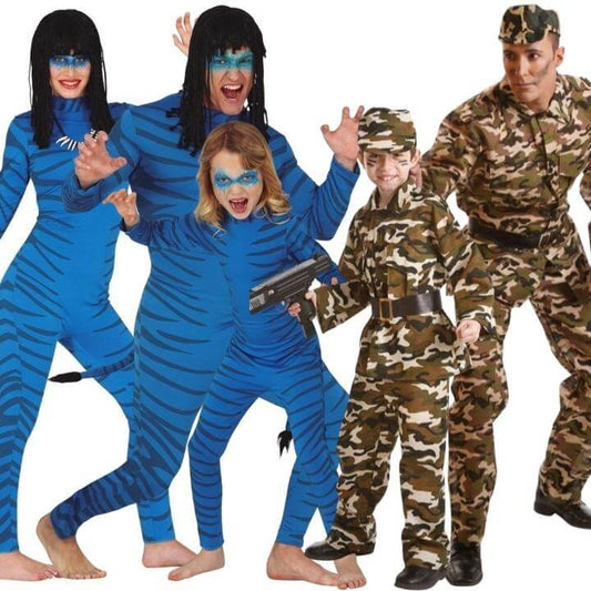 Déguisements en groupe de Avatars et Militaires