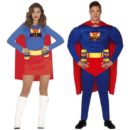 Déguisements de couple de Super-héros Beer