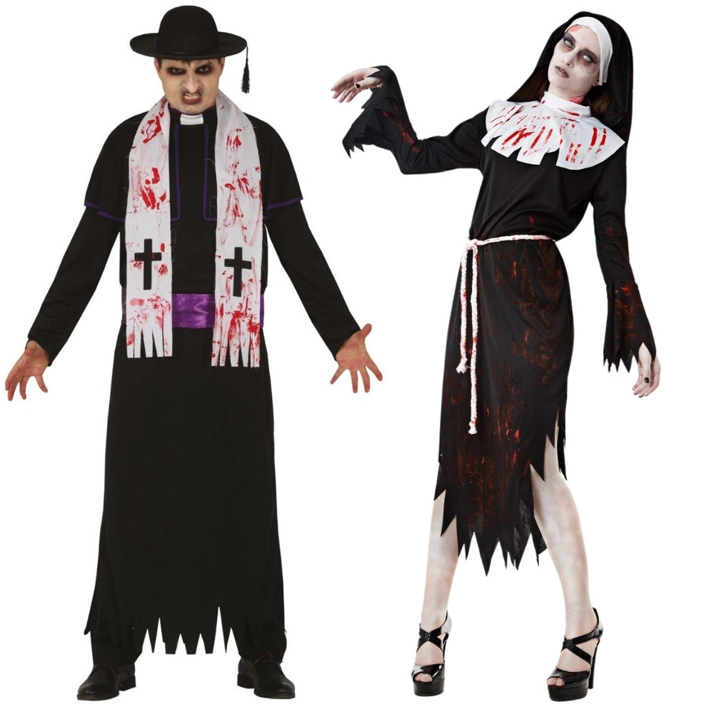 Déguisements de couple Zombies Religieux 