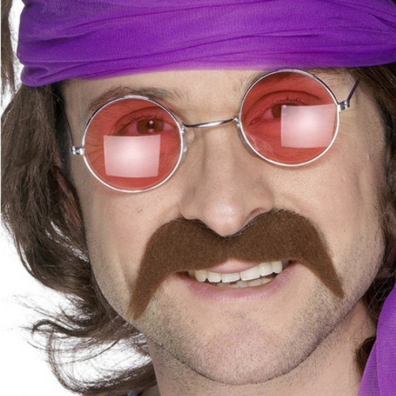 Moustache Brune Hippie