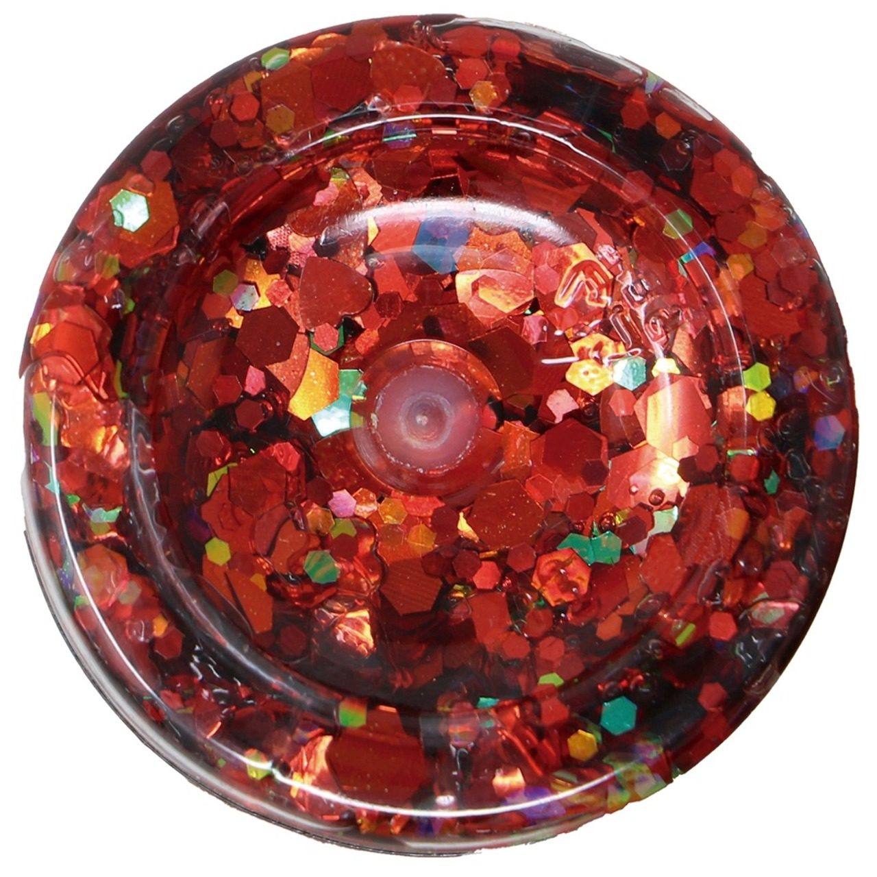 Pot de Gel Pailleté Rouge