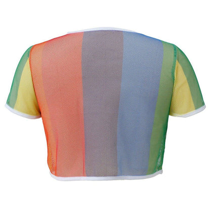 T-shirt en Résille Multicolore