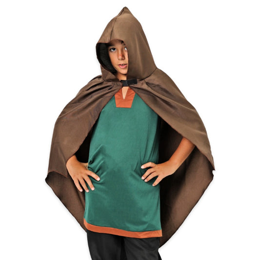 Cape Médiévale Marron Éco pour enfant