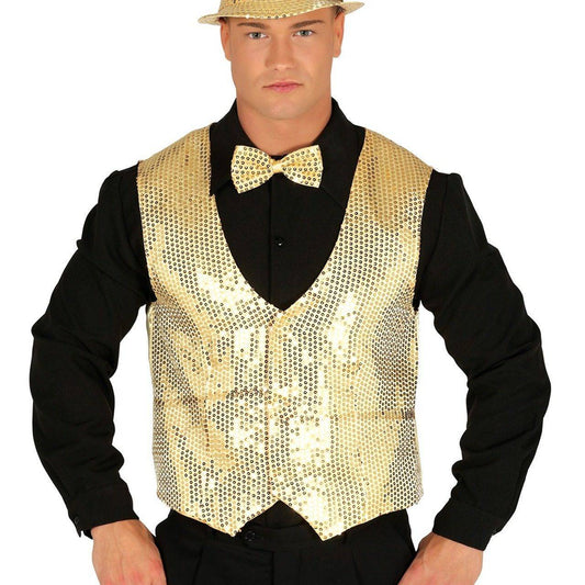 Gilet à Paillettes Dorées pour adulte