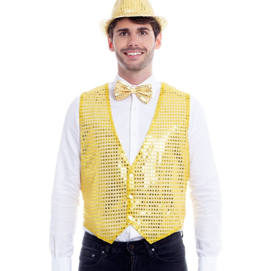Gilet à paillettes dorées Eco