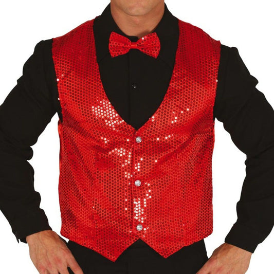 Gilet à Sequins Rouge adulte