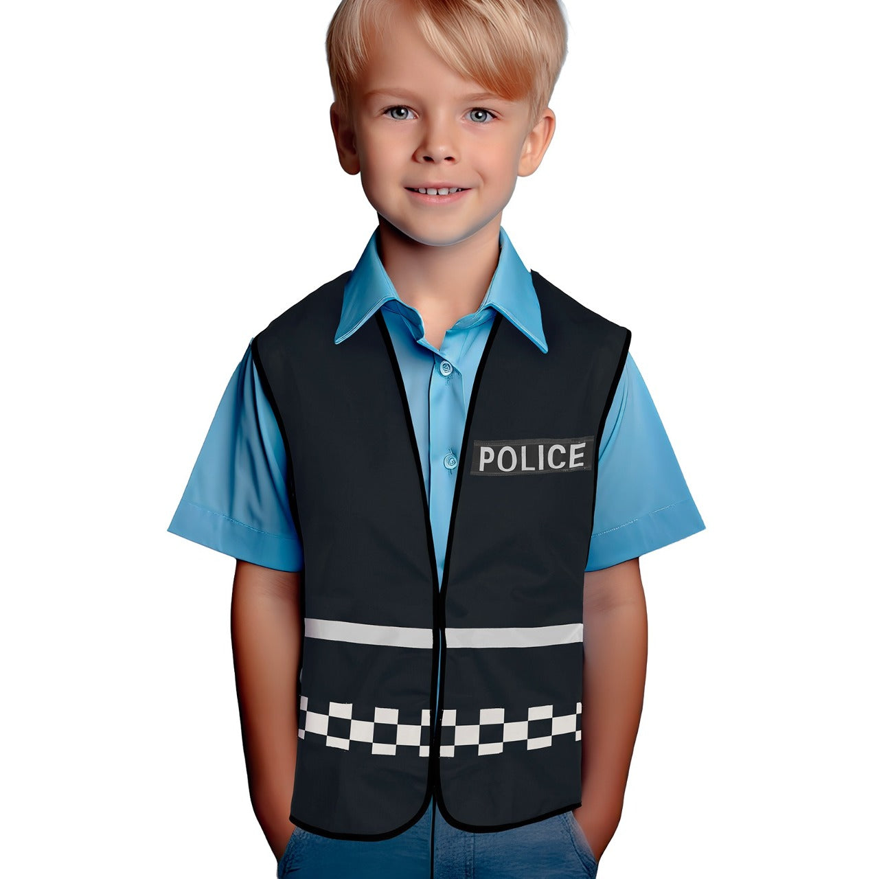 Gilet de policier noir pour enfant