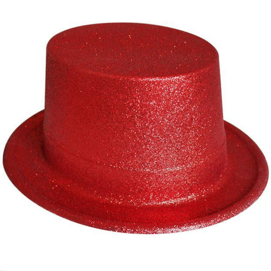 Chapeau Haut-de-Forme Rouge Paillettes enfant