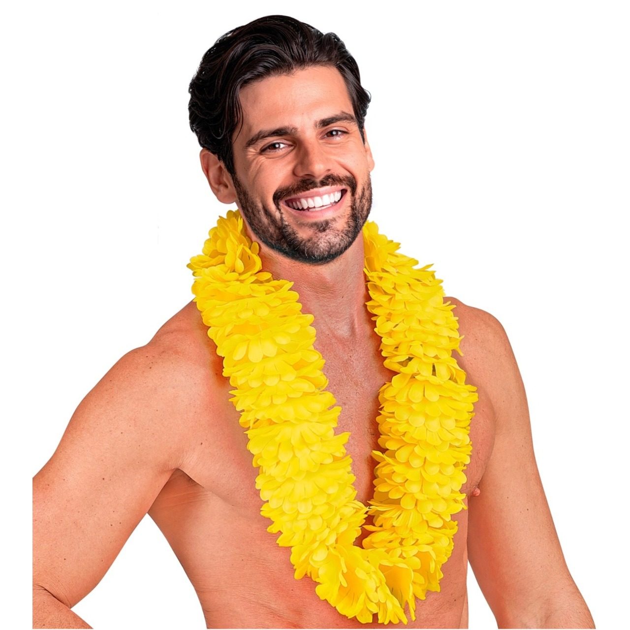 Collier Hawaïen Jaune Deluxe