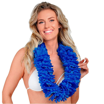 Collier Hawaïen Bleu Deluxe