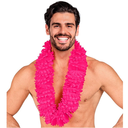 Collier Hawaïen Fuchsia Deluxe 