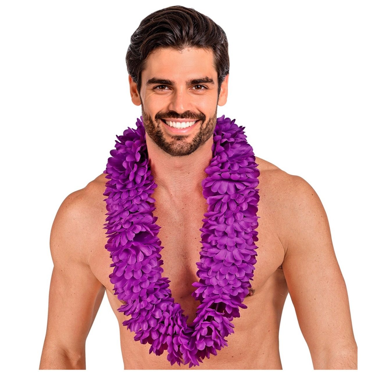 Collier Hawaïen Lilas Deluxe