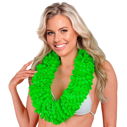 Collier Hawaïen Vert Deluxe 