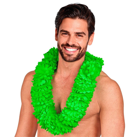 Collier Hawaïen Vert Deluxe 