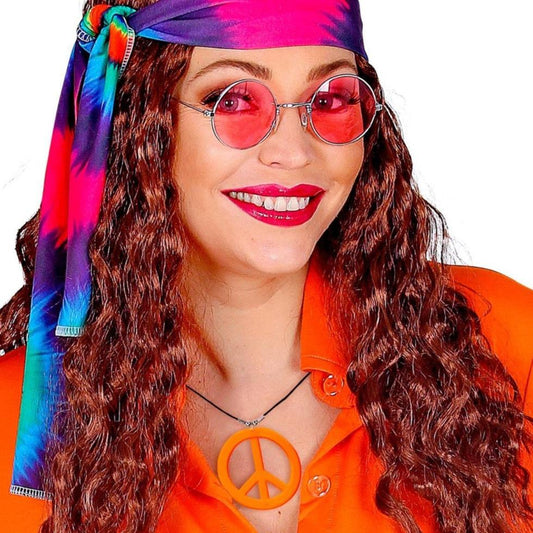 Collier Hippie Orange Fluo