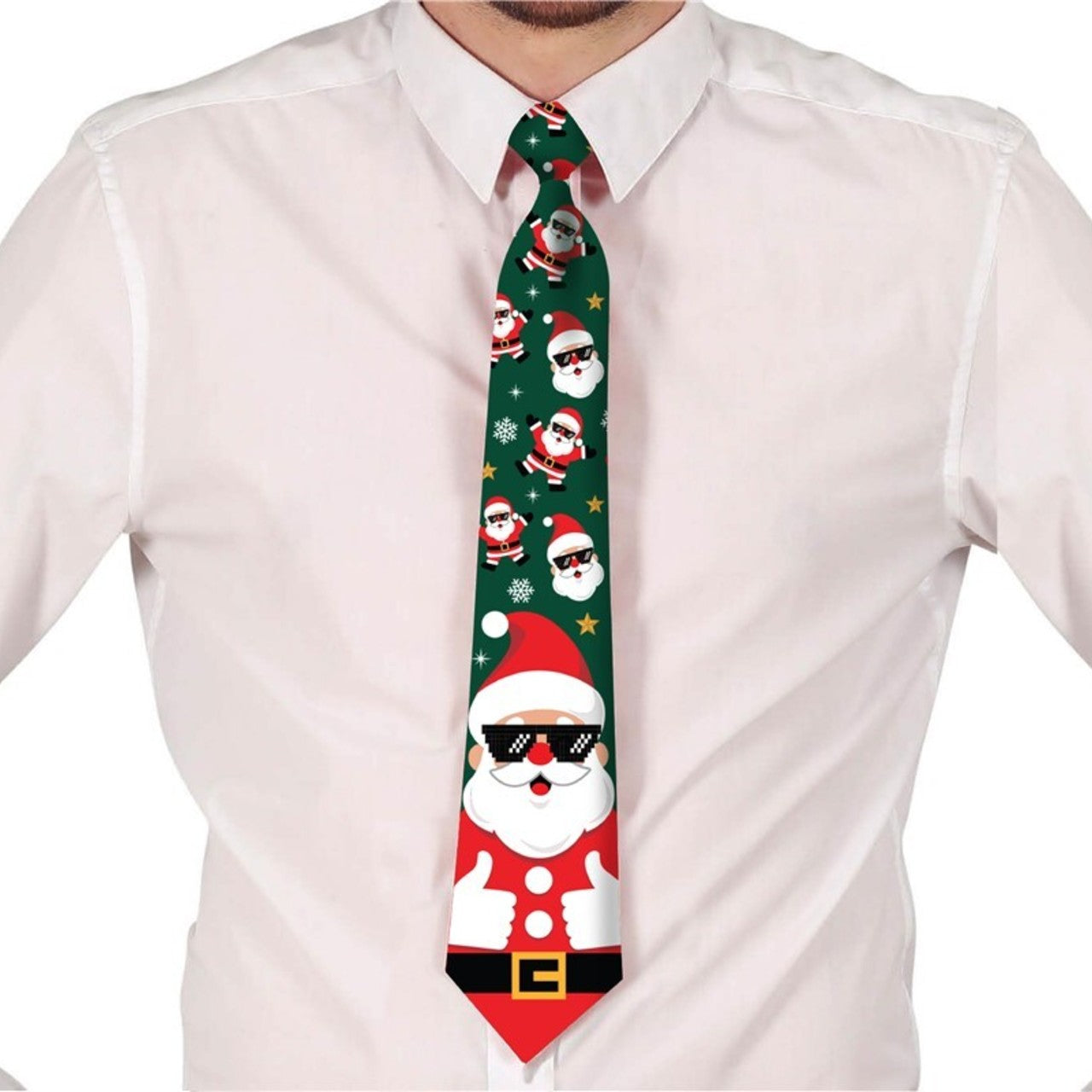 Cravate de Noël verte