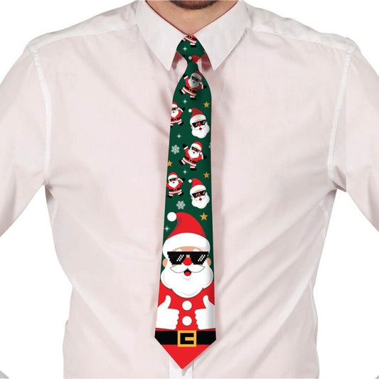 Cravate de Noël verte