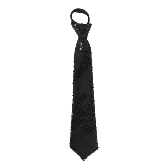 Cravate Noire à Paillettes
