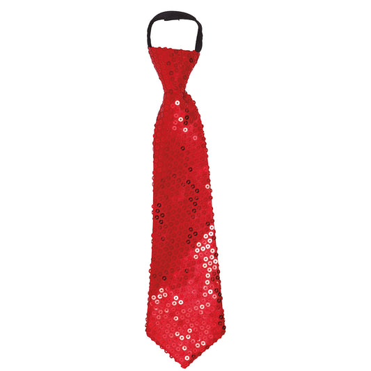 Cravate à Paillettes Rouge