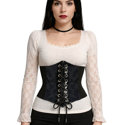 Corset Noir Papillons