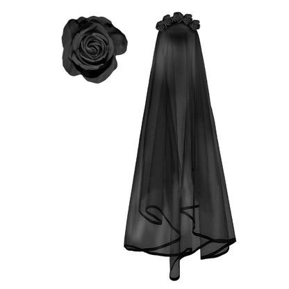 Serre-tête Catrina Veuve avec voile