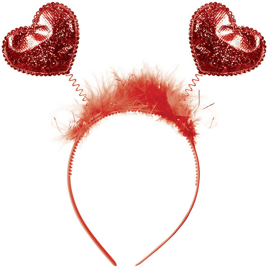 Diadème à Cœurs Rouges