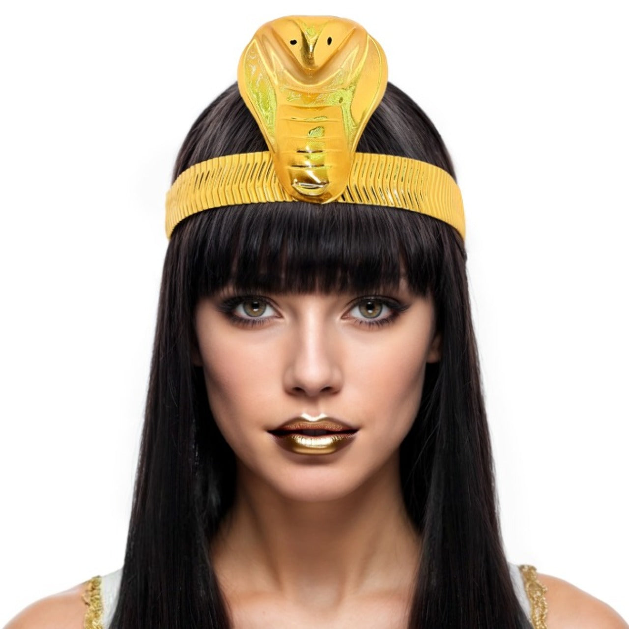 Diadème Égyptien Serpent Doré