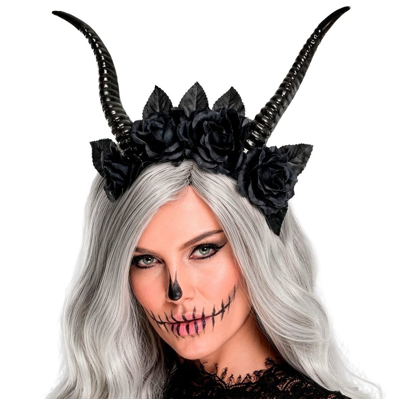 Diadème de Reine Noire Cornes