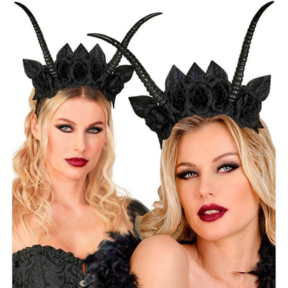 Diadème de Reine Noire Cornes