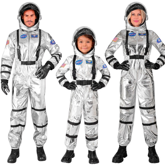Déguisements en groupe d’Astronautes Space argenté