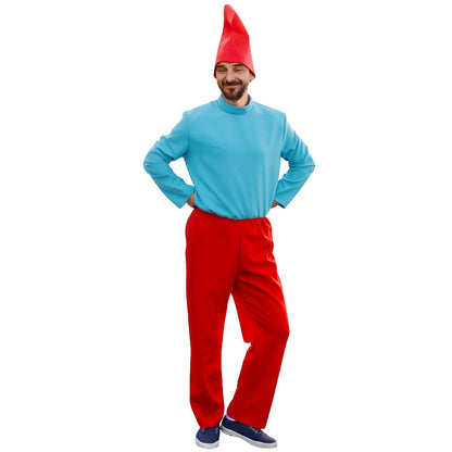 Disfraces en grupo de Duendes Azules y Brujo