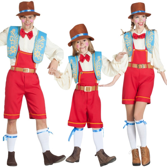 Déguisements en groupe de Pinocchio Salopette