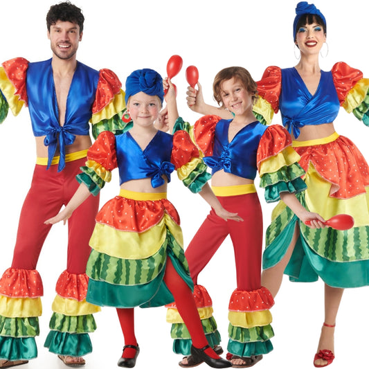 Déguisements en groupe de Danseurs Rumba Colorées