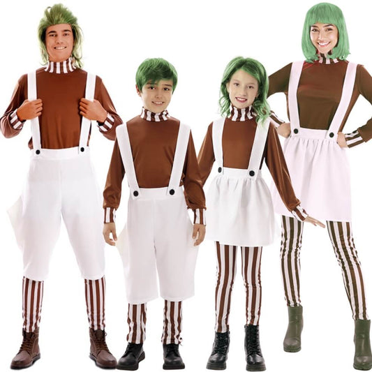 Déguisements en group de Oompa Loompa