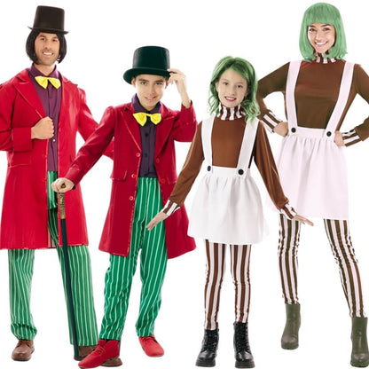Déguisement en groupe de Willy Wonka