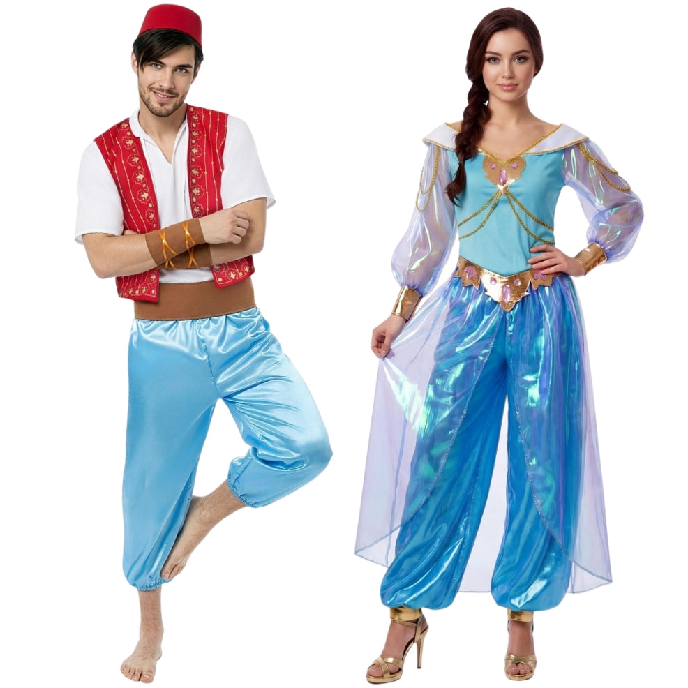 Déguisements en couple Aladdin et Jasmine d’Orient