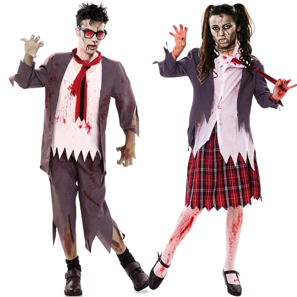  Déguisements de couple d'Écoliers Zombies