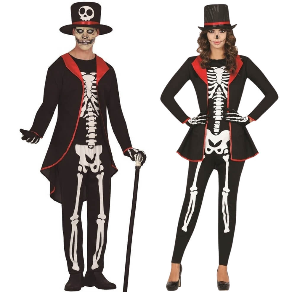 Déguisements de couple Squelettes Élégants