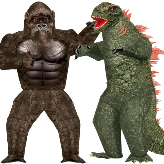Déguisements de couple de King Kong et Godzilla