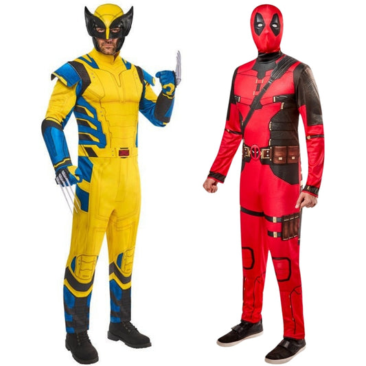 Déguisements de couple de Wolverine et Deadpool 