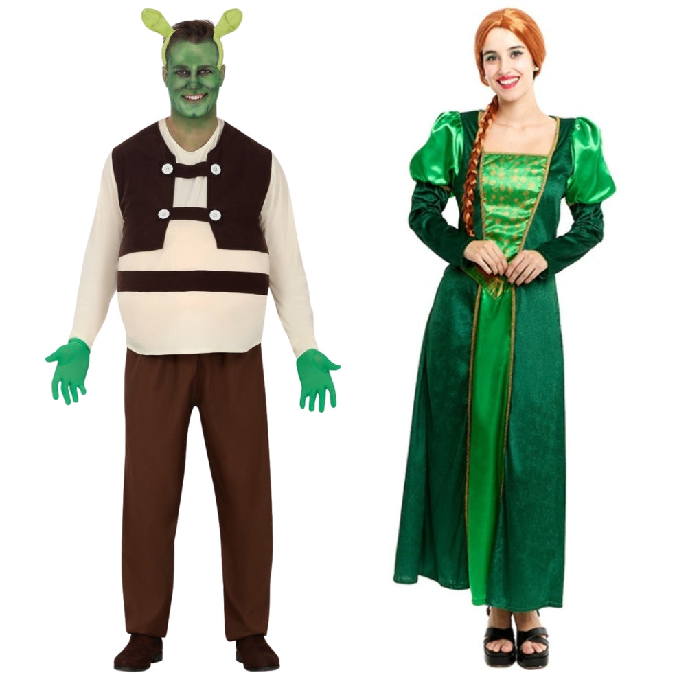 Déguisements de couple de Shrek et Princesse Fiona